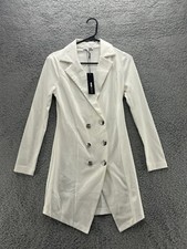 White Ivory Mini Blazer Dress Size S by Fashion Nova New NWT D9426