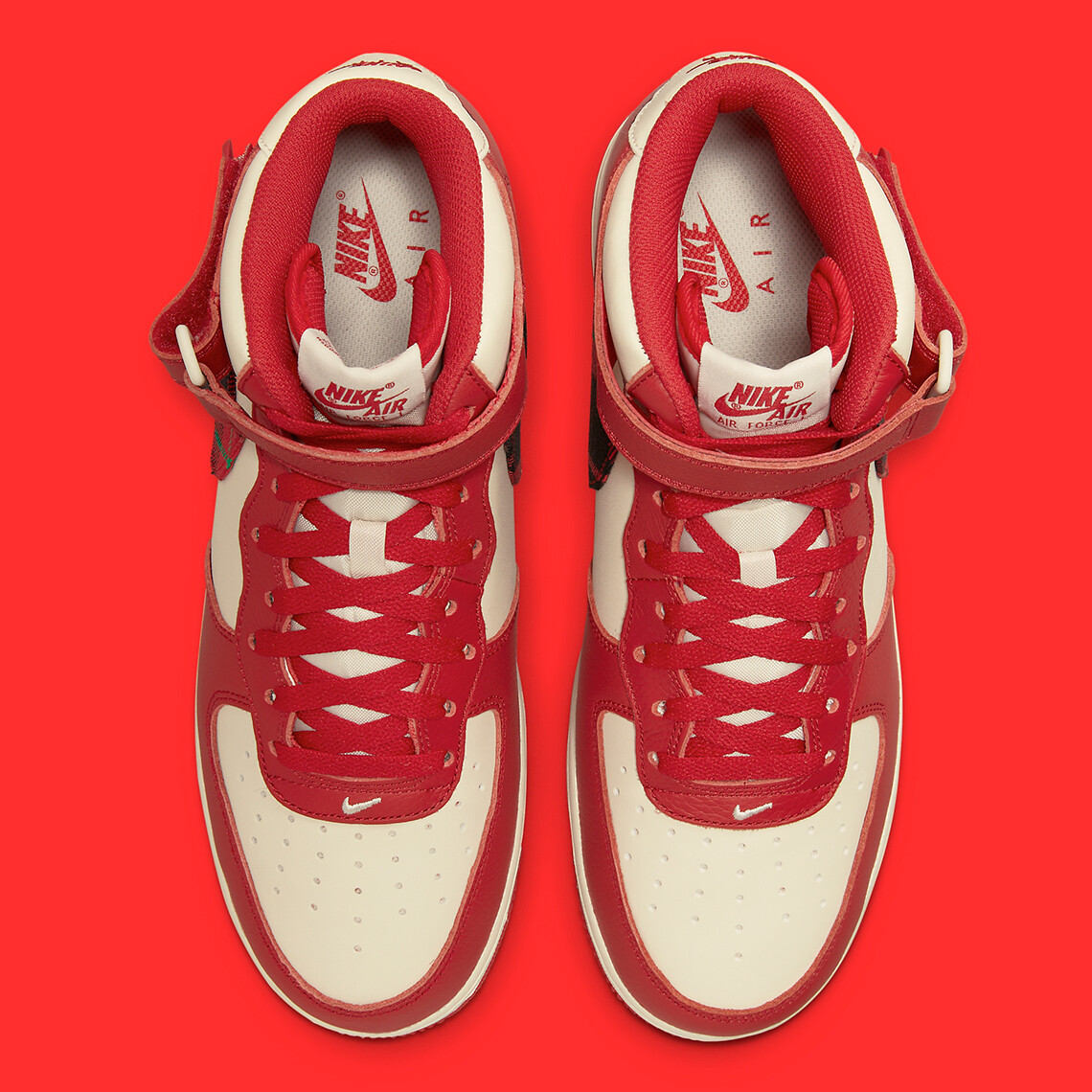 Nike Air Force 1 Mid '07 LX Plaid University Red Pale Ivory Nike Air Force 1 Mid '07 LX Plaid University Red Pale Ivory
