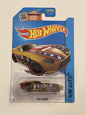 2015 Hot Wheels Fast Felion (Regular Treasure Hunt) #69. Ships In A Box