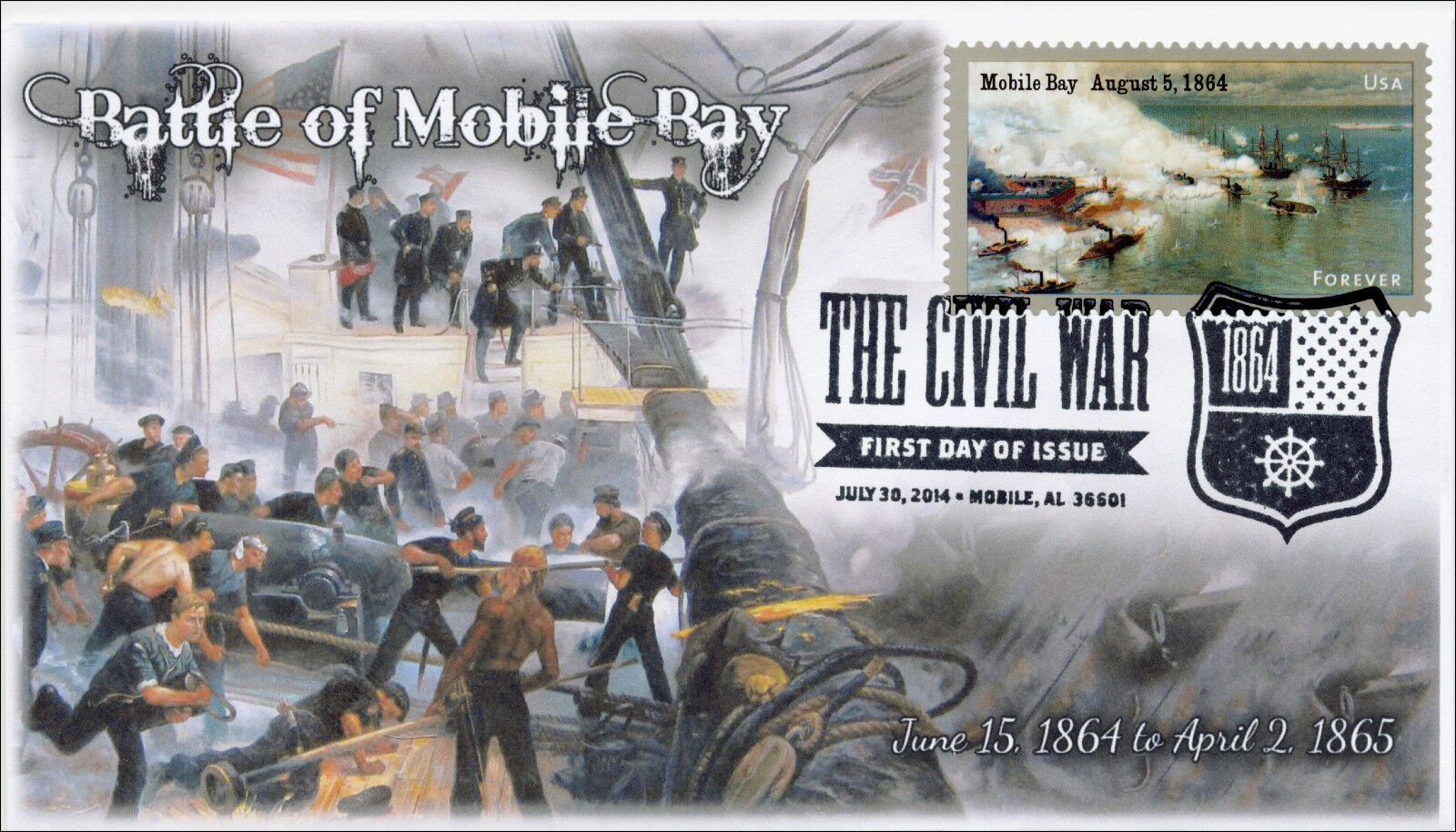 SC 4911 2014 All items in the store Battle of Mobile Bay and War White Civil Black Pictorial Shipping included