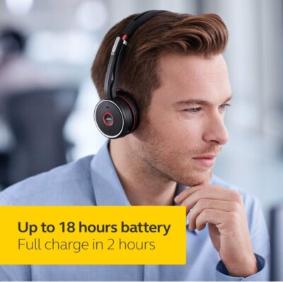 【mo】Jabra Evolve 75 HSC040W ヘッドセット Jabra Evolve 75 Wireless Bluetooth Headset (model # HSC040W