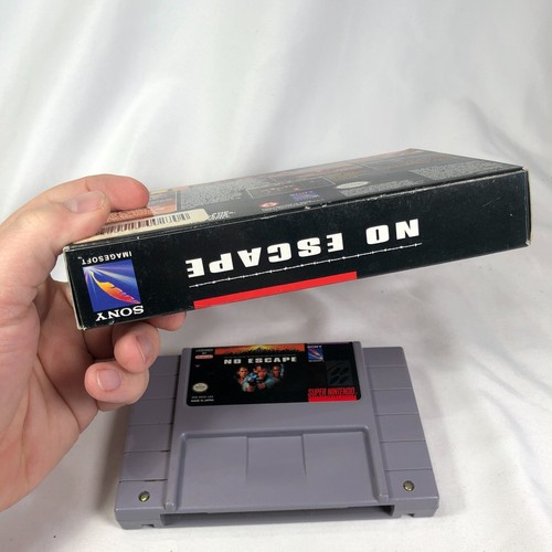 No Escape (Super Nintendo SNES) w/ Box & Game Tested Authentic L@@K! - Picture 7 of 11
