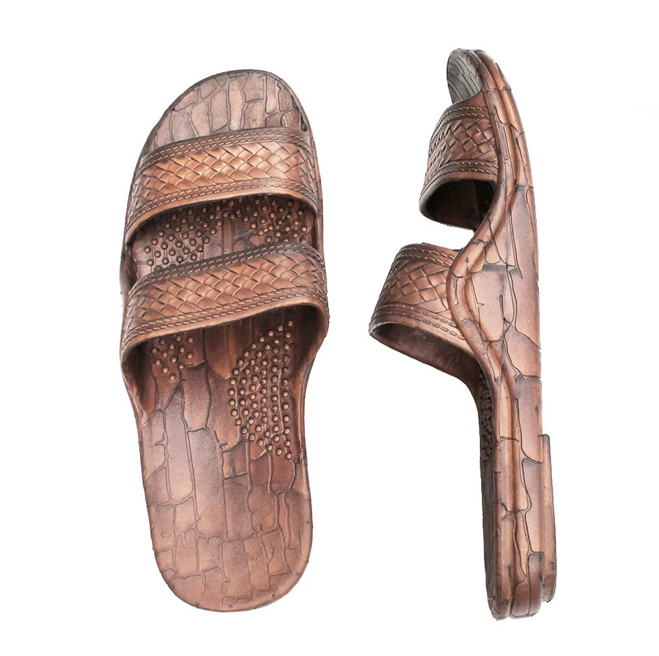 Sandalias chandalos imperiales hawaianas de goma marrón Jesús para hombre y mujer Foto 3 de 4