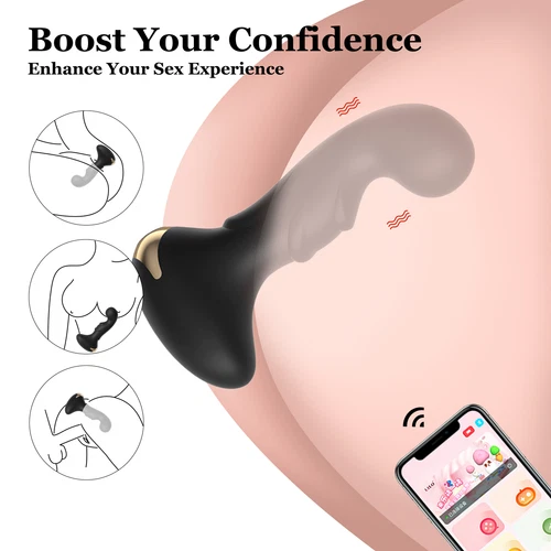 Male-Prostate-Massager-Stimulator-Vibrate-Anal-Butt-Plug-Vibrator-Sex-Toys-Men - Picture 2 of 24