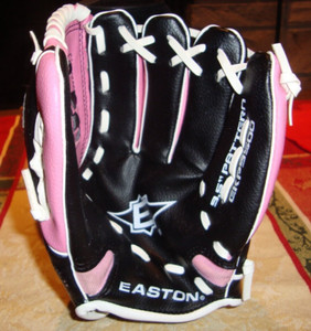 Easton Z-Flex Youth Baseball Glove 9.5" EKP9500 Black & Pink Right Throw