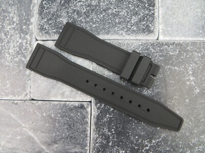 IWC 純正　ベルト　20ミリ New 20mm Genuine Rubber Strap Black Blue Diver Watch Band for IWC