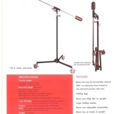 Mole-Richardson Comet 75 Boom with Roller Stand THIS BOOM HAS BEEN PAINTED BLACK