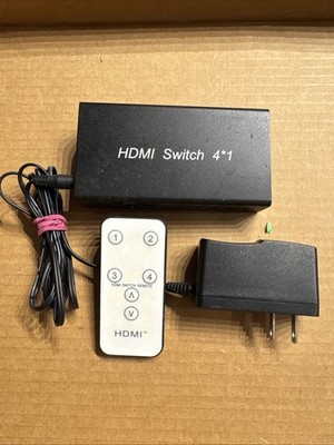 Full HD HDMI Splitter Amplifier Repeater 1080p 4K Female Switch Box 1x4 Port US