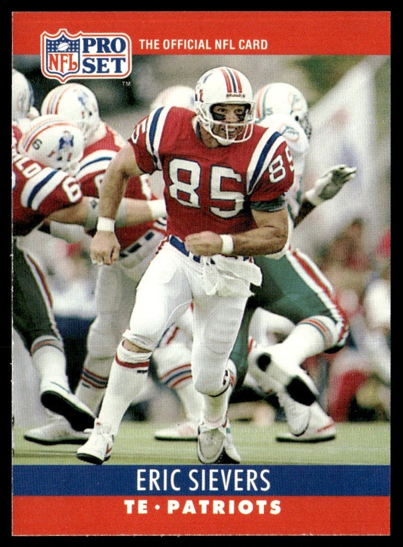 1990 Pro Set Eric Sievers Rookie New England Patriots #206