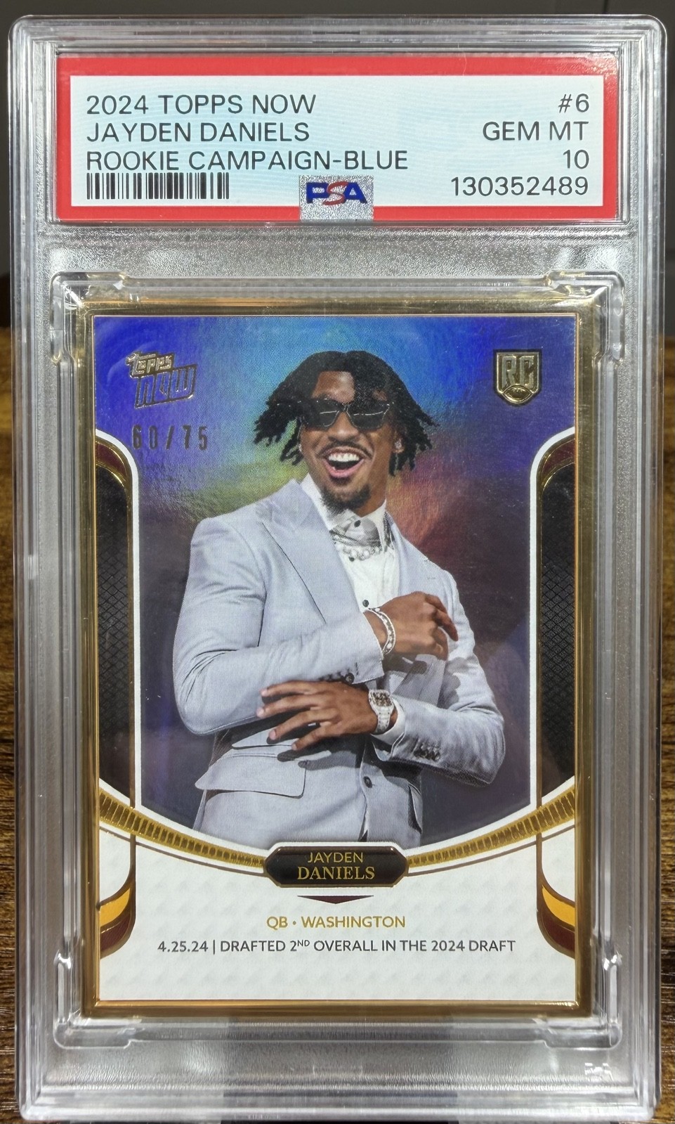 Jayden Daniels Topps Now #6 Blue
