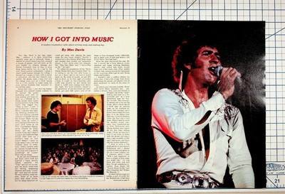 Mac Davis Saturday Evening Post 1976 Music Article Magazine Pages Vintage