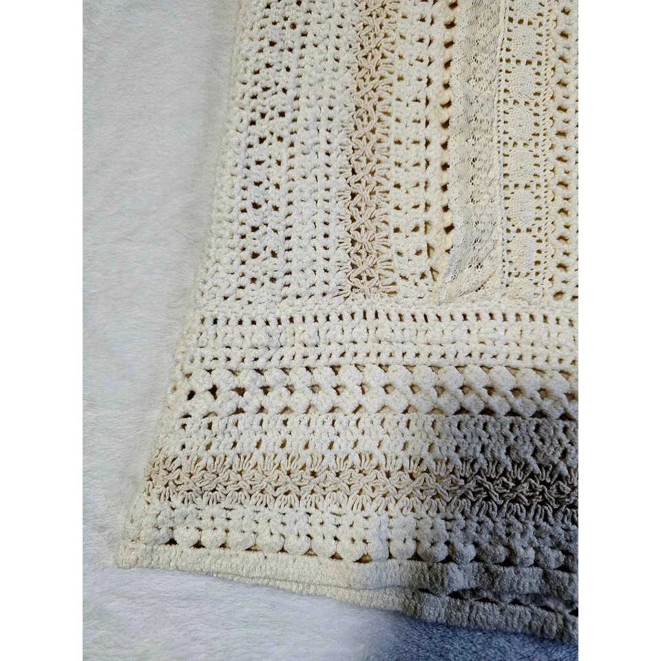 Top sin mangas Cynthia Steffe talla L. Acento encaje ganchillo. Cottage Grandma Core Foto 4 de 4