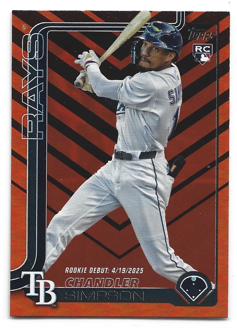 Chandler Simpson 2025 Topps Update Rookie Debut Holiday Foil ROOKIE #US349