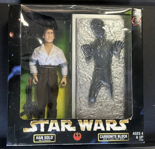 Kenner Star Wars 12" Han Solo as Prisoner & Carbonite Block with Frozen Han Solo