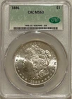 1886 P Morgan Silver Dollar CAC MS63