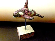 Retired Jim Shore, Orca Killer Whale Stone Resin Figurine, "Majestic Flight" 8" 