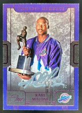 2022-23 One & One Karl Malone Timeless Moments Auto Vertical Pink FOTL #/3
