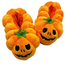 Cute Viral Cartoon Halloween Pumpkin Plush Slippers Holiday Special