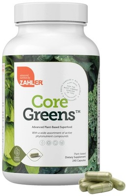 Zahler Core Greens, Superfood Greens Capsules, 240 Count (Pack of 1), Zh257 