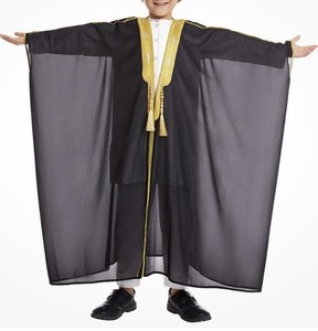 Abaya Dubai Kids Chiffon Cardigan Eid Muslim Boys Robe Jubba Thobe Arab Islamic