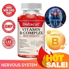 Vitamin B Complex Supplement B1 B2 B3 B6 B12 Support Nervous Health 120 Capsules