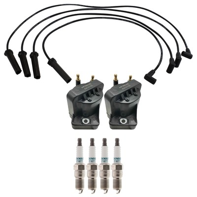 #ad Hitachi 2 Ignition Coils Denso 4 Iridium TT SparkPlugs amp; Wire Set Kit for S10 L4 $136.95