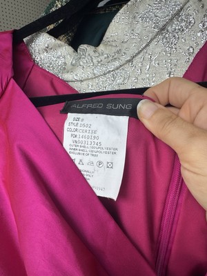 Alfred Sung Cerise Colored Bridesmaid Dress Size 8 | eBay