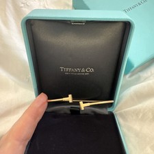 Tiffany T Narrow Wire Bracelet Small Size in Rose Gold