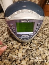 Sony Dream Machine ICF-CD843V AM/FM Radio CD Player Alarm Clock, Free Ship