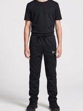 Under Armour Boys' Pennant Open Leg Fleece Loose Fit Pants - Boys M - Black