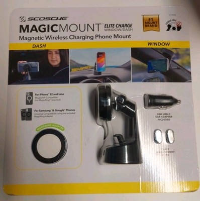   Scosche MagicMount Wireless Elite Charging Phone Mount   New!