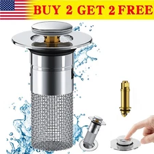 Bathroom Sink Stopper Hair Catcher Bathroom Pop Up Sink Strainer Drain Filter