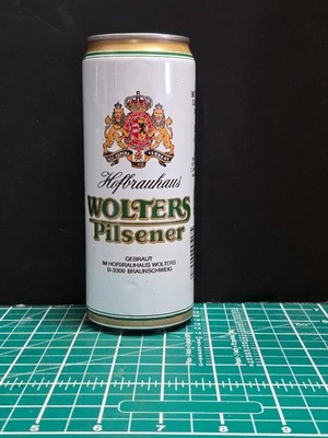 WOLTERS PILSENER GERMAN 500ML BEER CAN 1989 HOFBRAUBAUS (TRAY 15)
