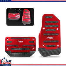 Throttle Brake Non-Slip Foot Pedal Cover Set, 2 PCS Alloy Anti-Rust Sports Decor