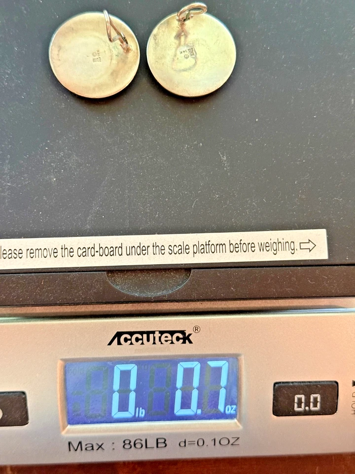 Pendientes Clip James Avery Retirado Ónix + Nácar Oro 14k y Esterlina Foto 3 de 4