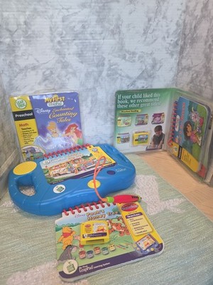 LEAPFROG ~ MY FIRST LEAP PAD ~ LEARNING SYSTEM w/ 4 FLIP BOOKS & 3 Cartridges 