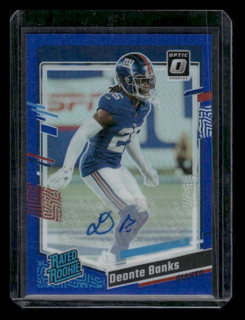 2023 Donruss Optic #278 Deonte Banks AUTO /99 Rookie Blue Giants