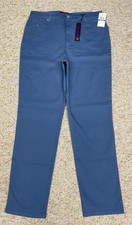Gloria Vanderbilt Jeans sz 14L Amanda Tapered Leg Mid Rise Stretch Blue 34x33 