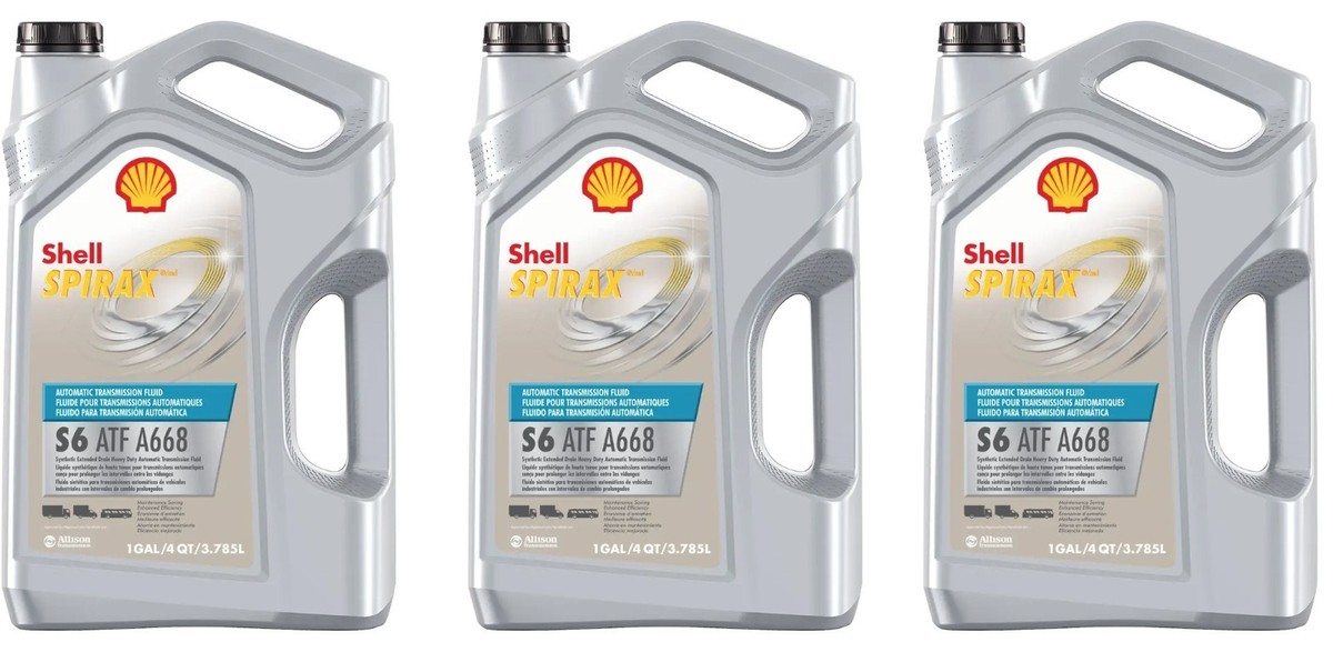 Shell Spirax S6 ATF A668 Heavy Duty ATF, Case of 3 - 1 Gallon Bott