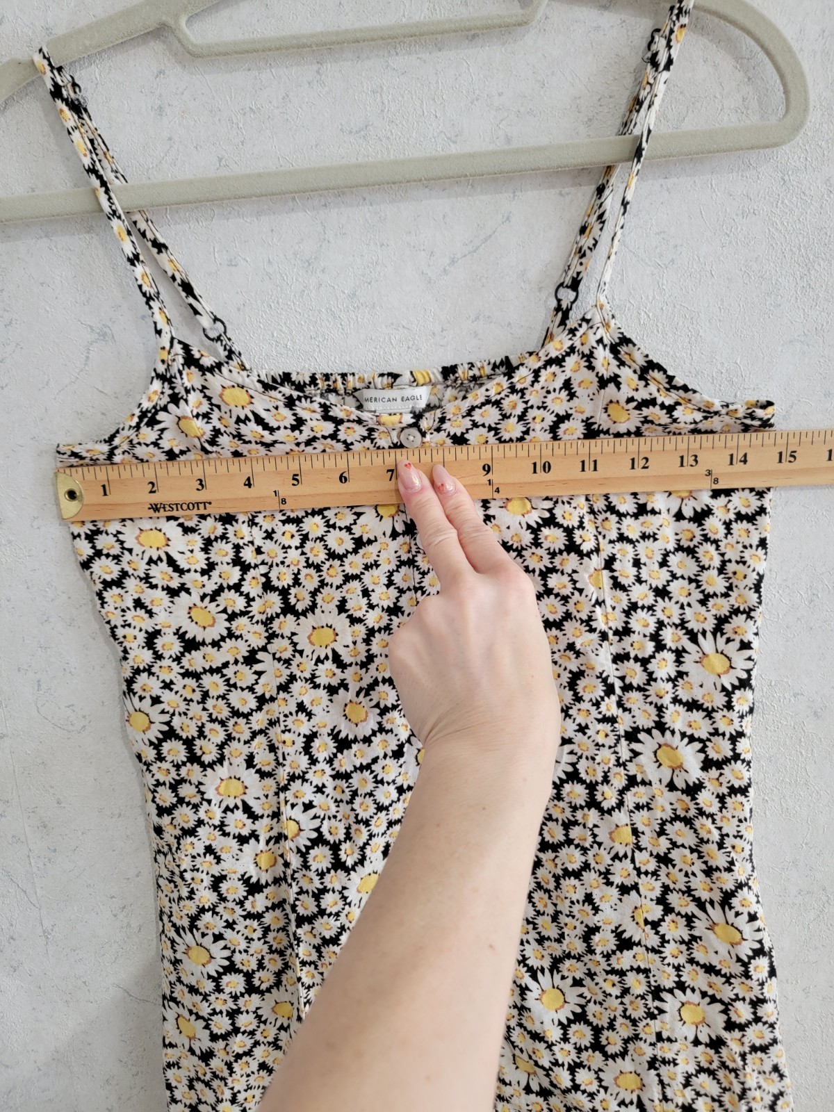 American Eagle Daisy Print Button Front Mini Dres… - image 9