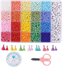 Jewelry Making Kit 4 Mm Glass Seed Beads for DIY Bracelet Making Kit for Adults