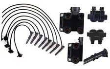 Set of 2 Ignition Coil and Wire Set Compatible with Lincoln Town Car Mercury