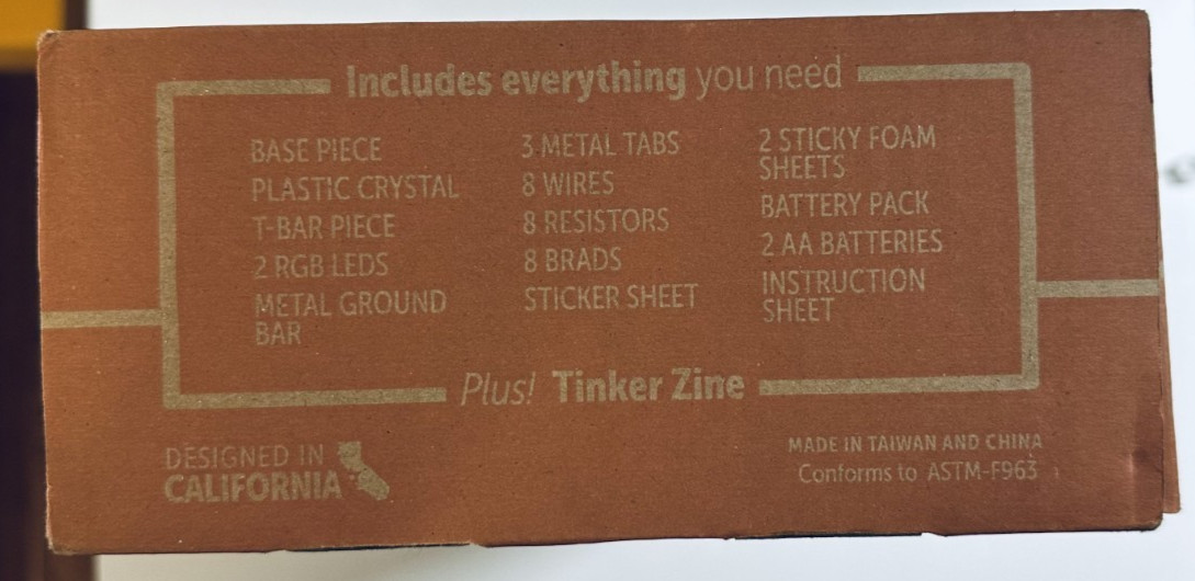 New! Kiwi CO - TINKER CRATE - Complete Unopened Color-Mixing LED Crystal Kit