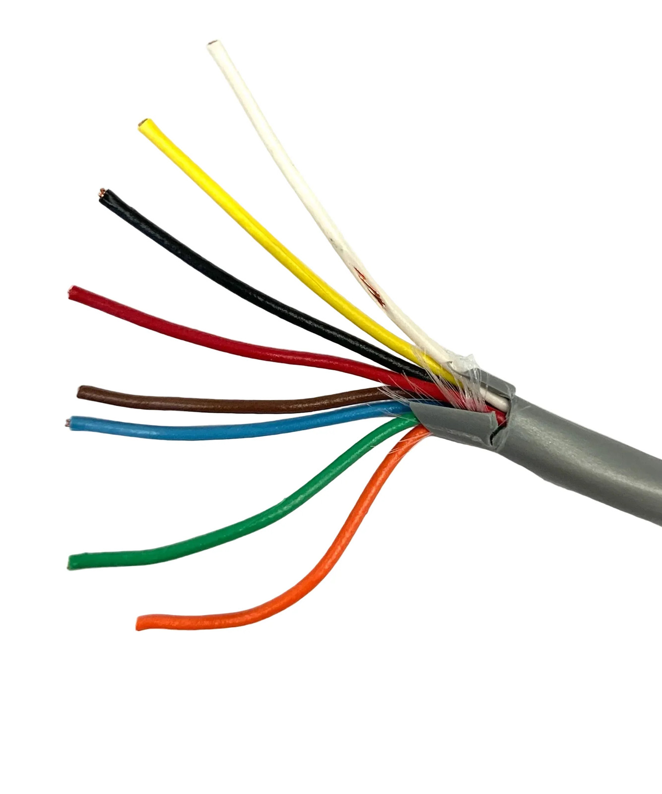 25' Atlas Wire # 200-22-7-8J8, 8 Conductor 22 Gauge Unshielded Cable ~ 8C 22AWG