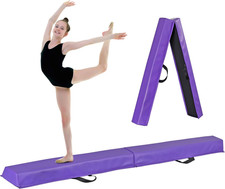 NEW 6-9FT Folding Gymnastics Balance Beam Non-Slip Kids Home Training, Fast Sh