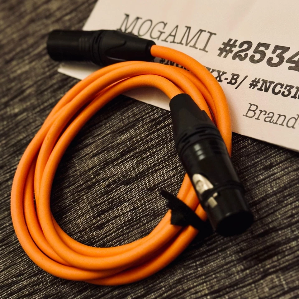Mogami 2534 Star-Quad naranja 1-30 ft | Elige Neutrik XLR/TRS | Listo para granel Foto 3 de 3