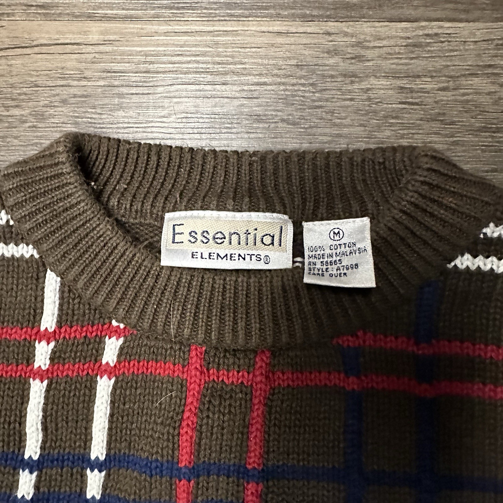 Vintage Men’s Essential Elements Patterned Sweate… - image 2