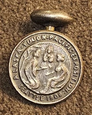 1909 Alaska Yukon Pacific Exposition, U of W Seattle~ Souvenir Single Cufflink