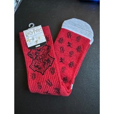 Harry Potter Hogwarts Crew Socks Red Gray BioWorld Adult Size 10-13 New