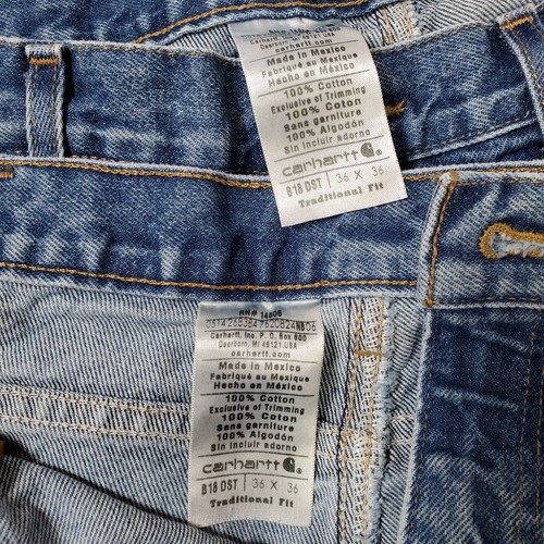 2 Paar Carhartt Herren 36X36 Jeans Relaxed Fit Straight Medium Wash B18DST 2014 - Bild 3 von 6